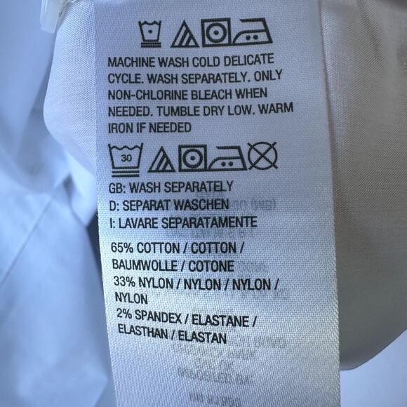 NEW Studio Park x Amy Stran QVC Modern Button Front Shirt WHITE M Office Casual - Picture 6 of 8